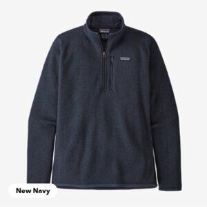 Patagonia Men's Zip Up Sweater - Navy
